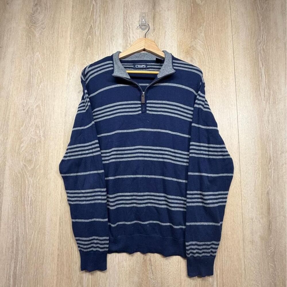 Chaps Men's Navy and Blue Jumper